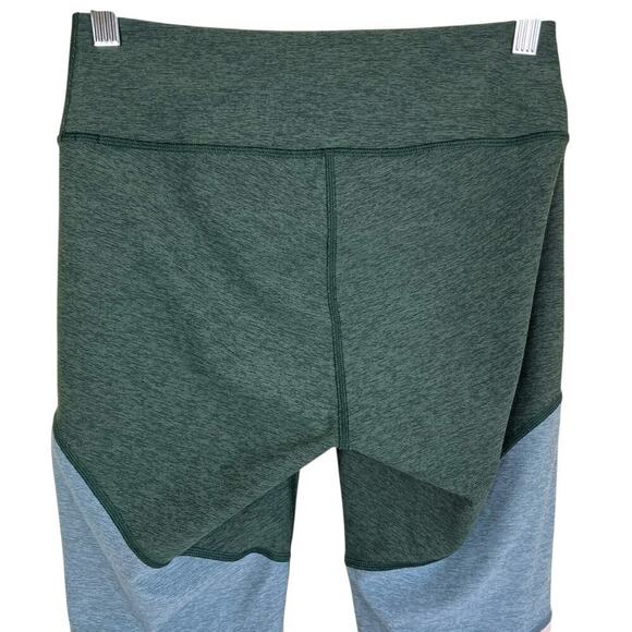Outdoor Voices Tri Toned 7/8 Spring Leggings Green Teal Cream Activewear Running - Picture 8 of 15